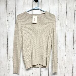 Vintage Kim Kim Rogers Sweater Women Size Medium Crewneck Cable Knit Long Sleeve